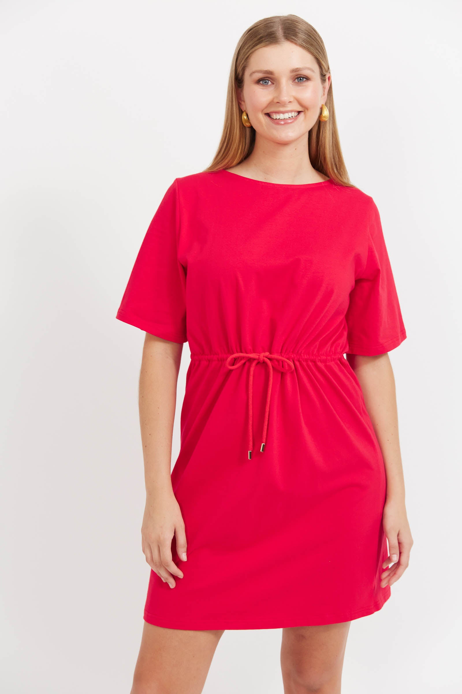 Jardin Tshirt Dress - Garnet