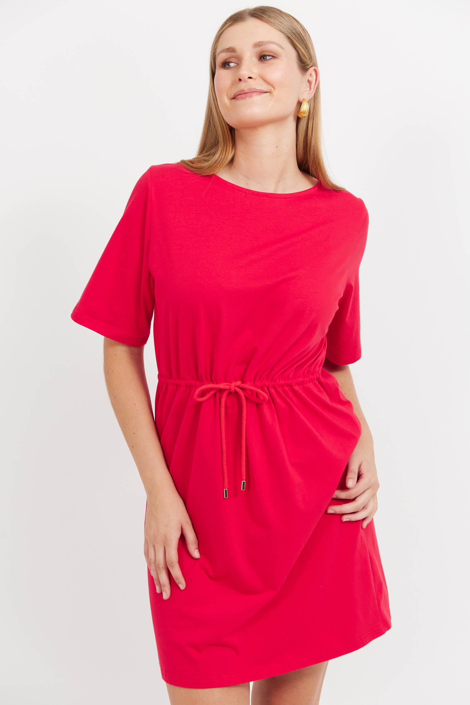 Jardin Tshirt Dress - Garnet