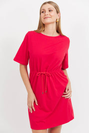 Jardin Tshirt Dress - Garnet