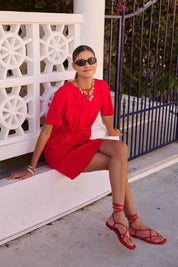 Jardin Tshirt Dress - Garnet