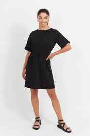 Jardin Tshirt Dress - Black