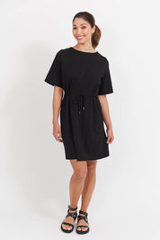 Jardin Tshirt Dress - Black
