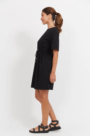 Jardin Tshirt Dress - Black