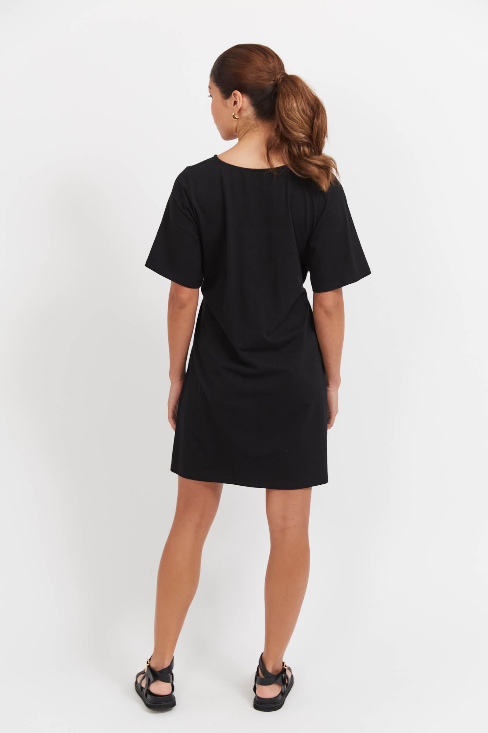 Jardin Tshirt Dress - Black
