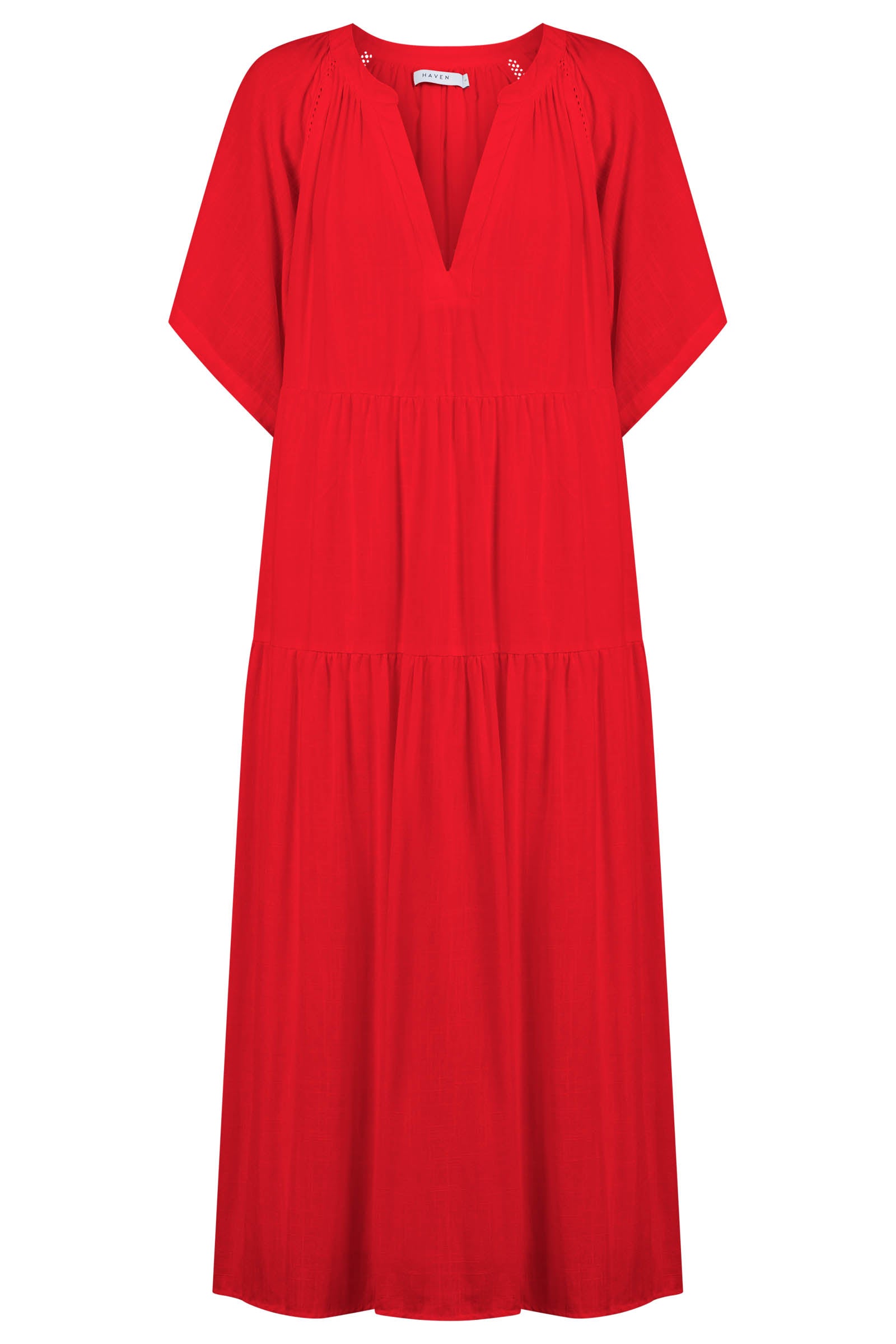 Jardin Tiered Maxi Dress - Garnet