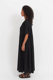 Jardin Tiered Maxi Dress - Black