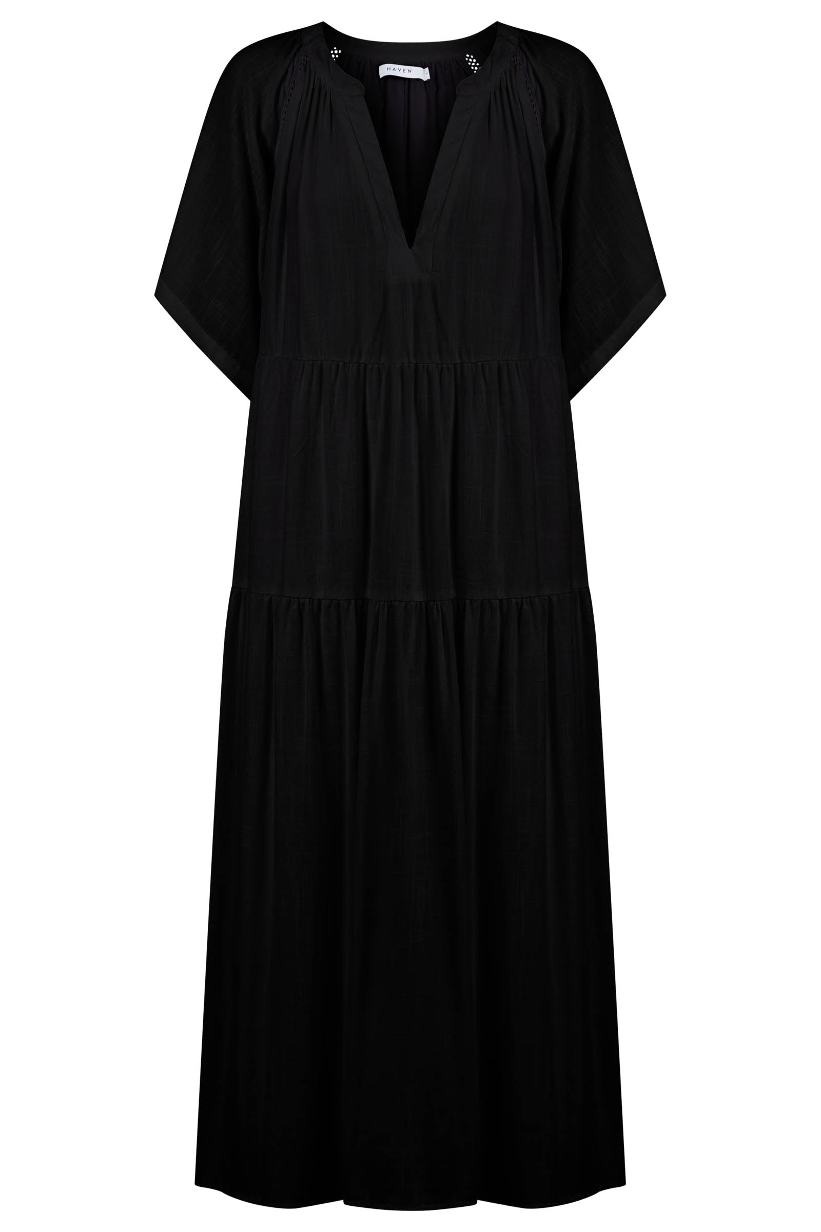 Jardin Tiered Maxi Dress - Black