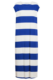Jardin Stripe Tshirt Dress - Azul