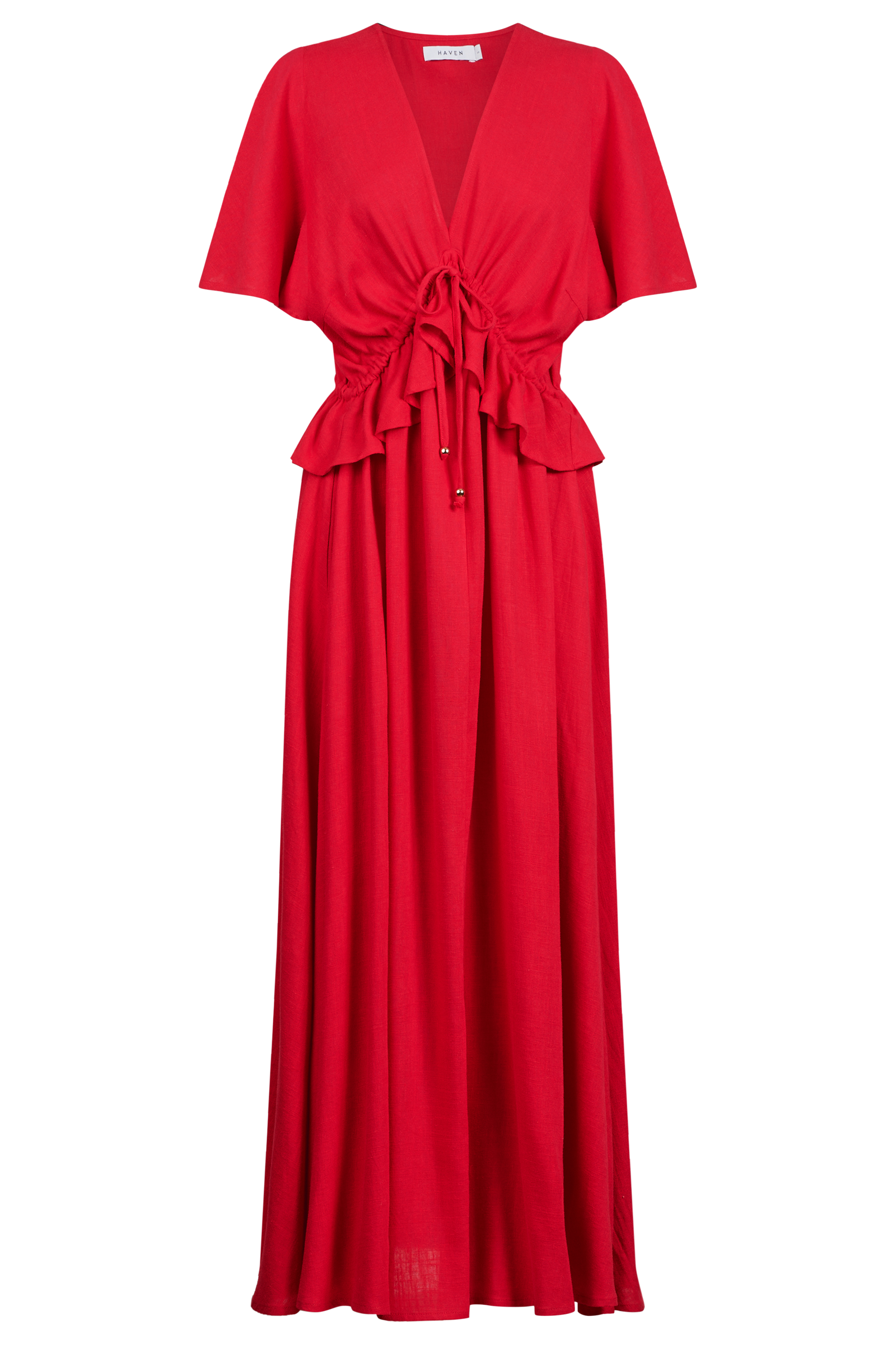 Jardin Frill Maxi Dress - Garnet