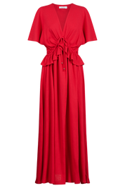 Jardin Frill Maxi Dress - Garnet