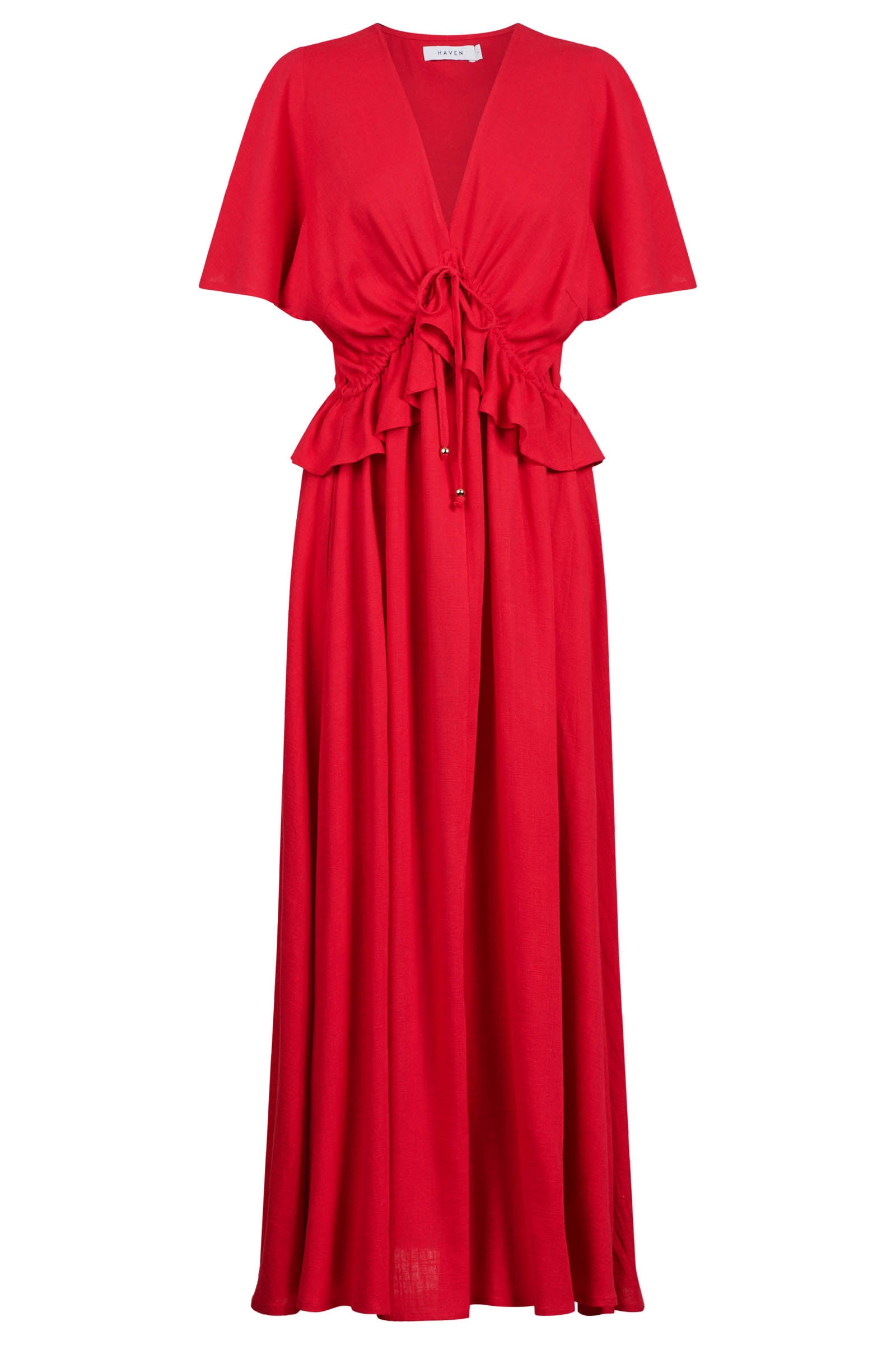 Jardin Frill Maxi Dress - Garnet