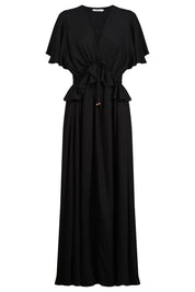 Jardin Frill Maxi Dress - Black