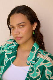 Montego Cowrie Earring - Green