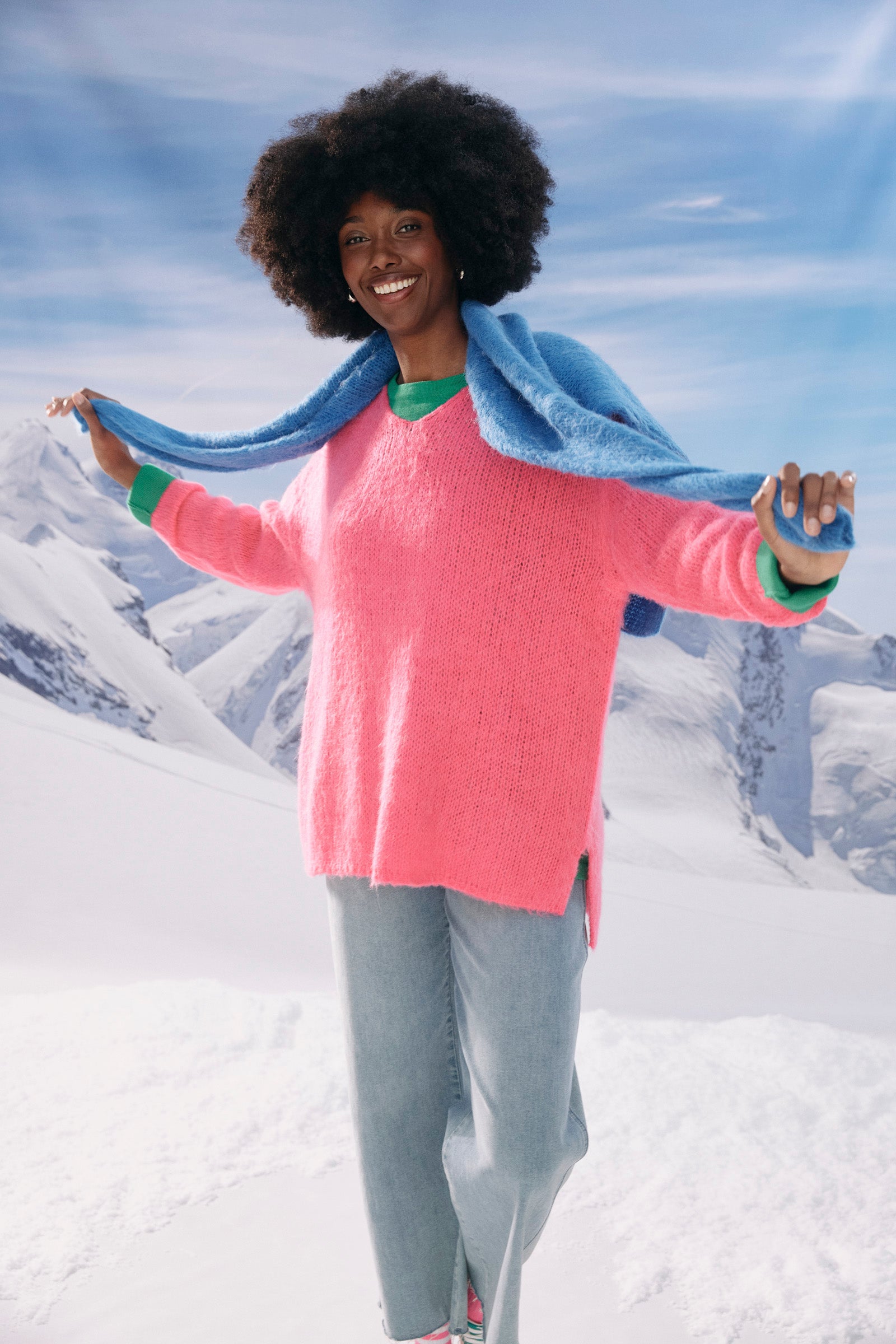 Lyon Relaxed Jumper - Hot Pink