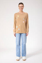 Vermont Star Crew Jumper - Tan