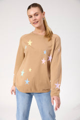 Vermont Star Crew Jumper - Tan