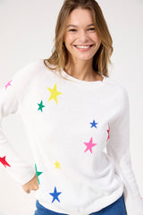 Vermont Star Crew Jumper - White