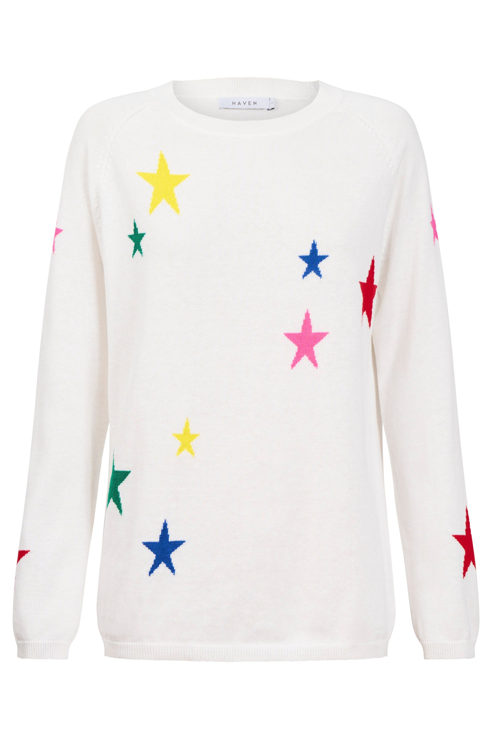 Vermont Star Crew Jumper - White