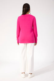 Vermont Star Crew Jumper - Hot Pink