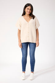 Valenza Knit Vest - Natural