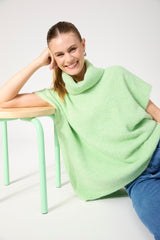 Valenza Knit Poncho - Mint