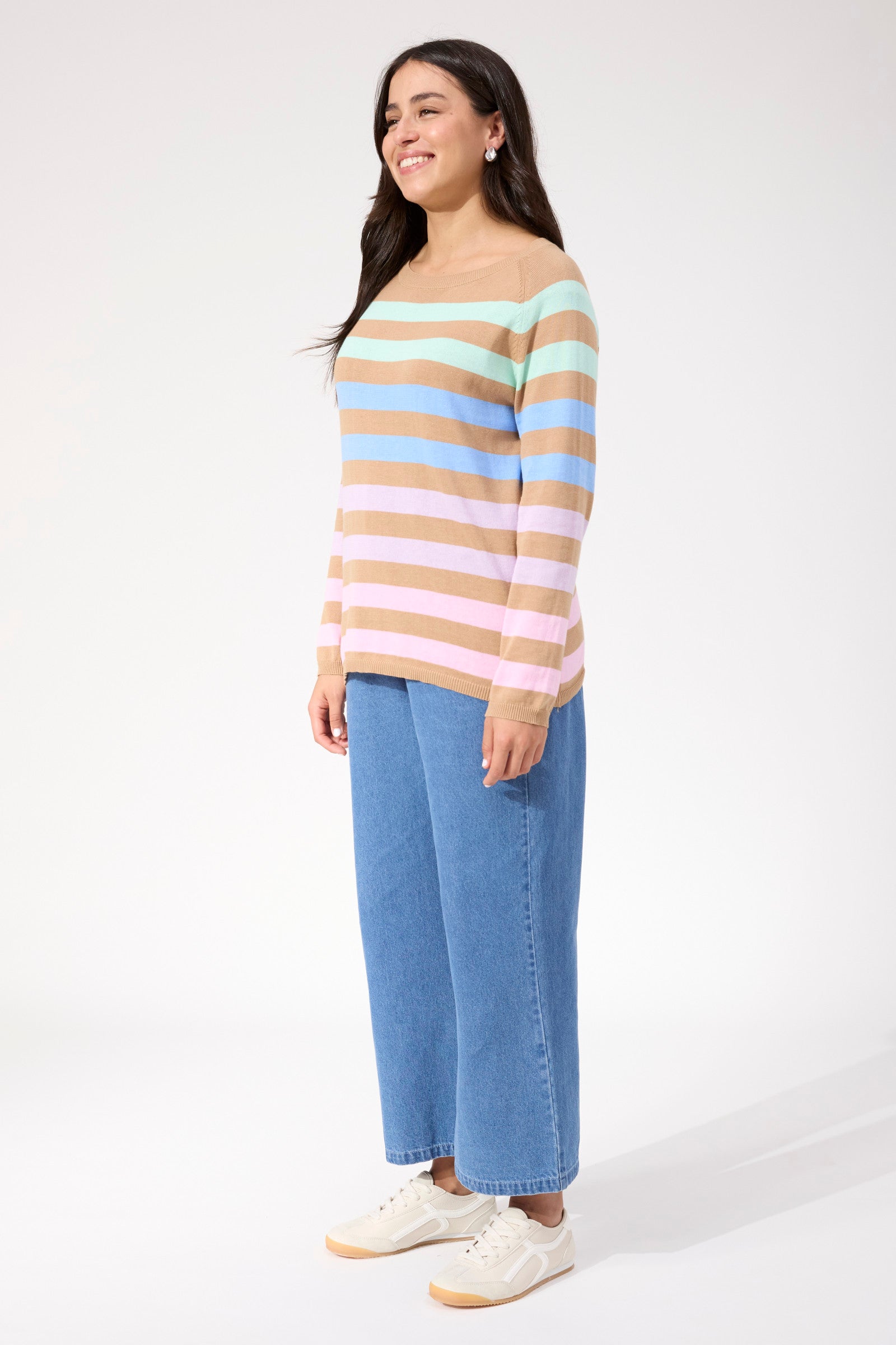 Vermont Stripe Jumper - Tan