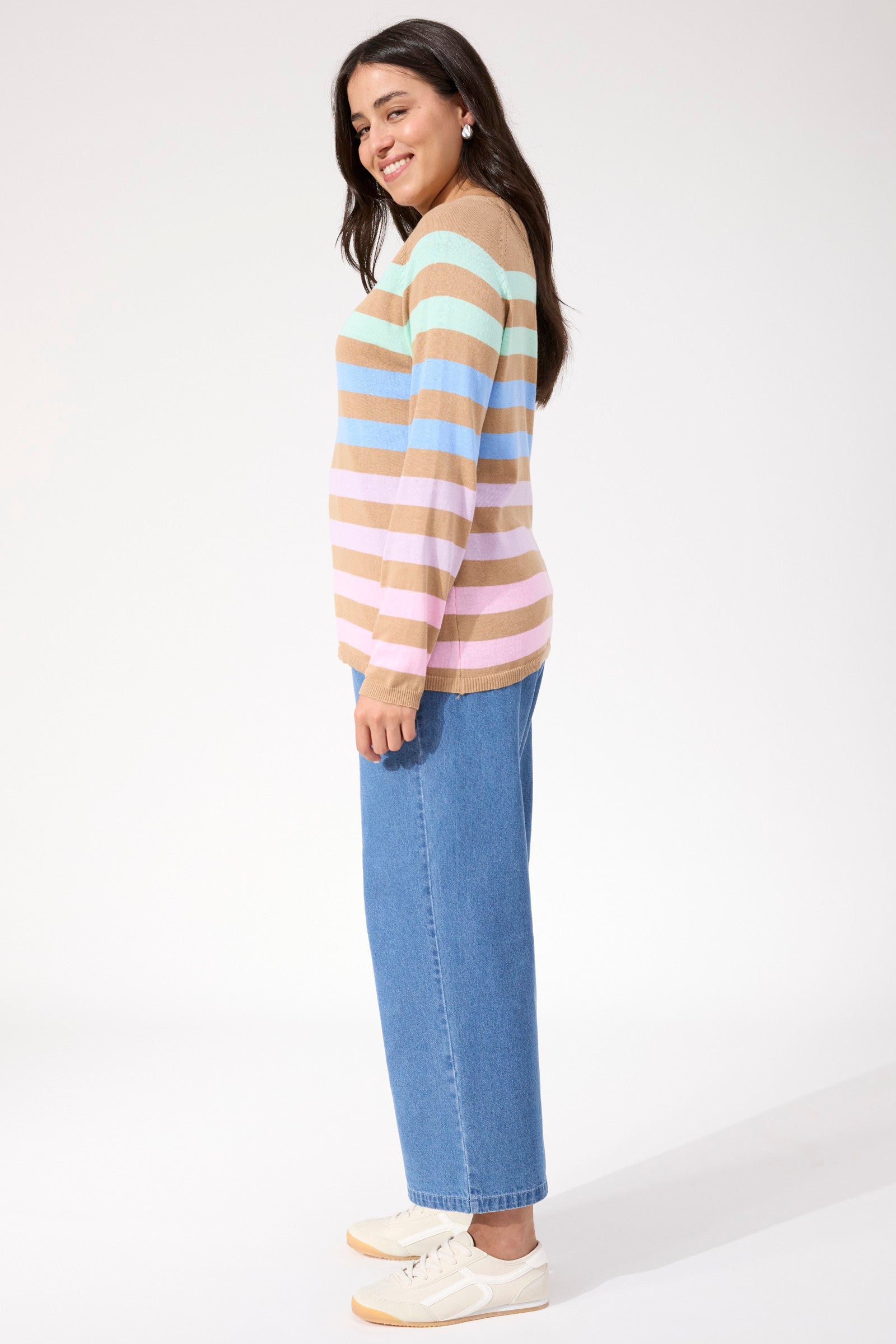 Vermont Stripe Jumper - Tan