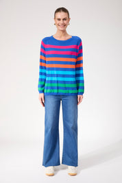 Vermont Stripe Jumper - Cobalt