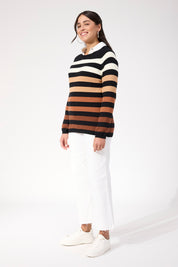 Vermont Stripe Jumper - Black