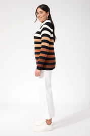 Vermont Stripe Jumper - Black