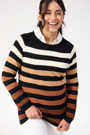 Vermont Stripe Jumper - Black
