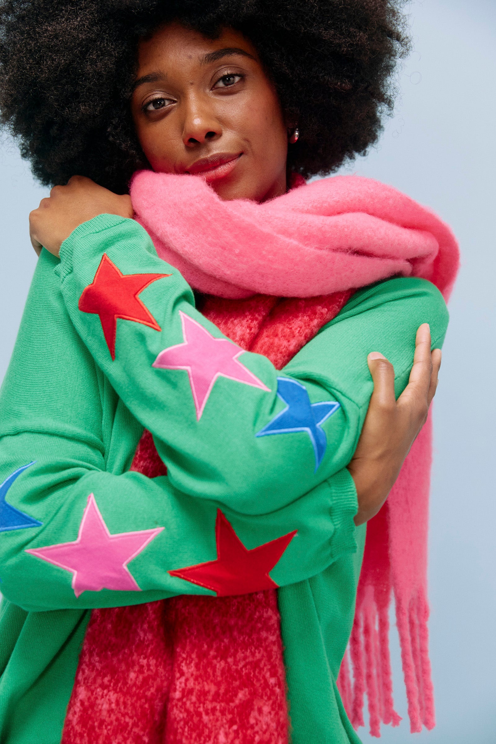 Monterosa 2 Tone Scarf - Hot Pink