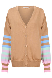 Vermont Stripe Cardigan - Tan