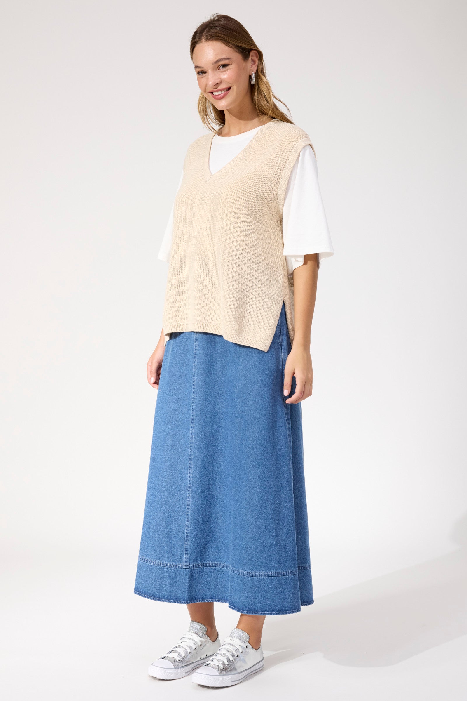 Alaska Knit Vest - Natural