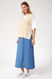 Alaska Knit Vest - Natural