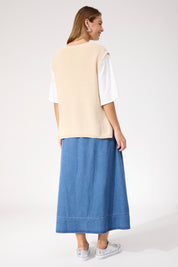 Alaska Knit Vest - Natural