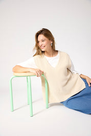 Alaska Knit Vest - Natural