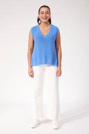 Alaska Knit Vest - Blue
