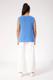 Alaska Knit Vest - Blue