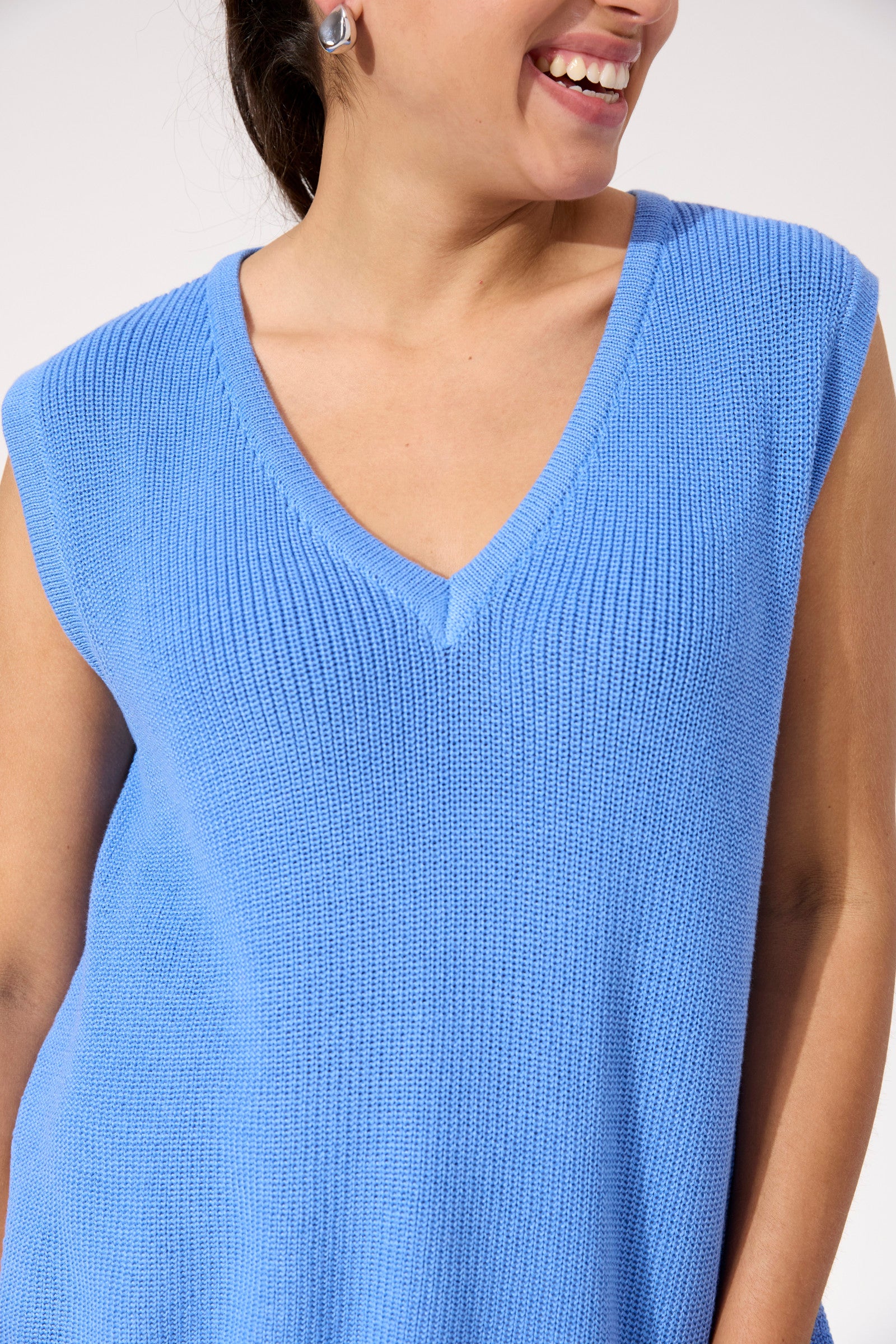 Alaska Knit Vest - Blue