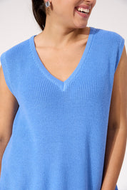 Alaska Knit Vest - Blue