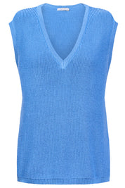 Alaska Knit Vest - Blue