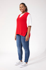 Alaska Knit Vest - Red