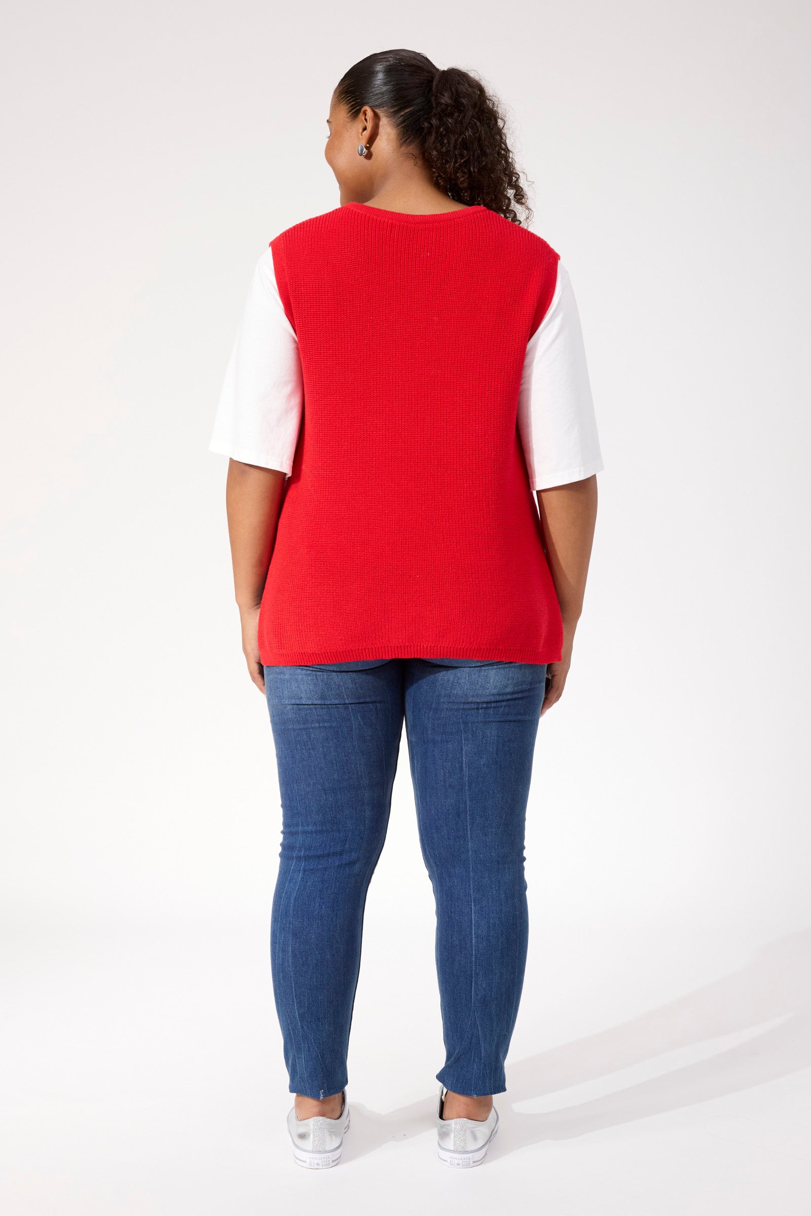 Alaska Knit Vest - Red