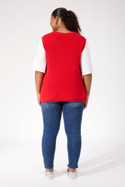 Alaska Knit Vest - Red