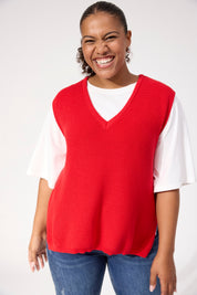 Alaska Knit Vest - Red