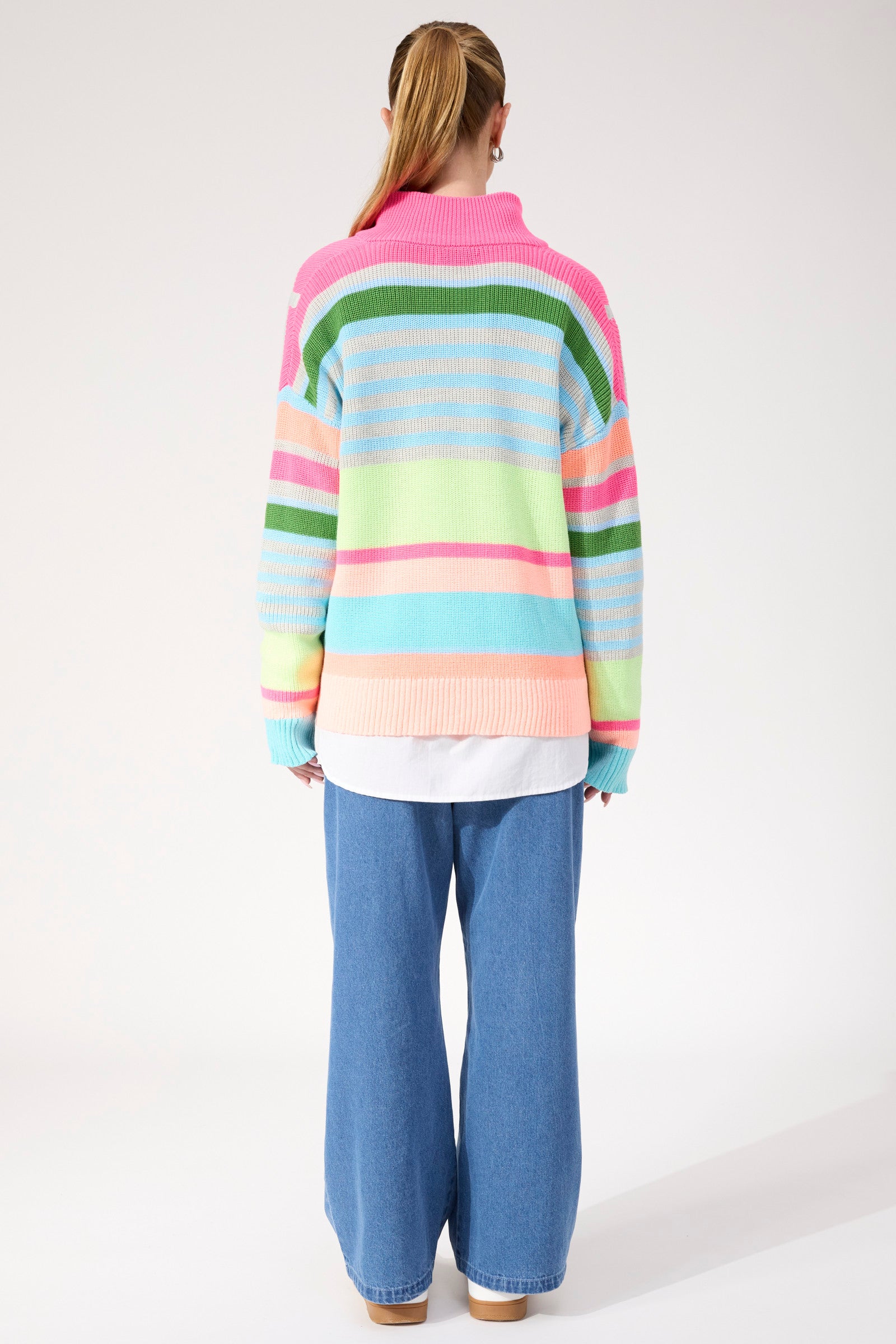 Alaska Stripe Jumper - Neon