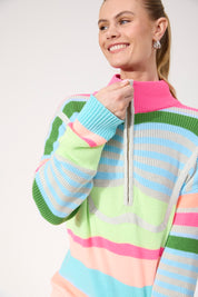 Alaska Stripe Jumper - Neon
