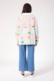 Alaska Relaxed Heart Jumper - Neon