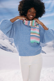 Alaska Stripe Scarf - Tan